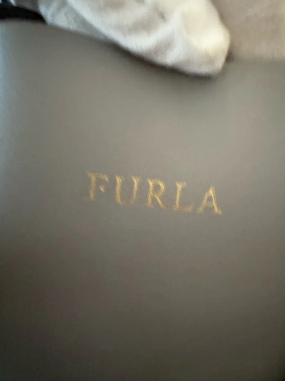 Furla gray Italian leather tote bag gold hardware - Picture 7 of 17